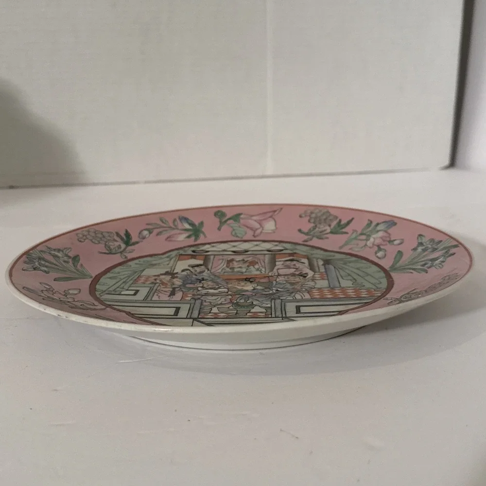 Vintage‎ Chinese HFP Macau Porcelain Hand Painted Decorative Plate 10 3/8